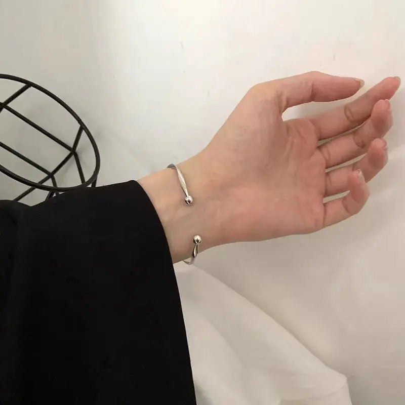 Irregular Twist Open Cuff Bangle Bracelet